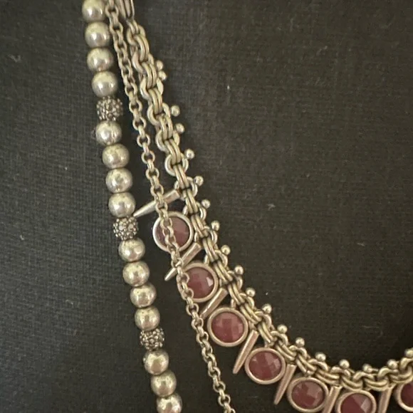 Lucky Brand Layered 3-Strand Necklace 24” - Picture 4 of 5